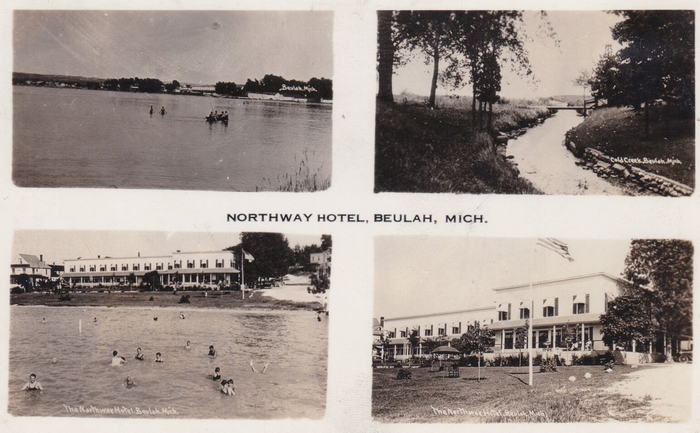 Northway Hotel (Northway Inn) - Old Postcard (newer photo)